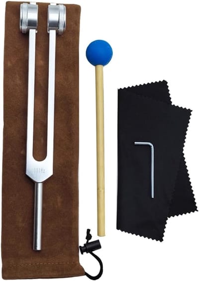 Stemvork Set - Geluidsfrequenties - Harmonie Creëren - Specifieke Frequenties - Standaard Formaat - Zilver