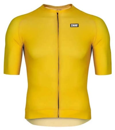 226ers Color Block Korte Mouw Wielertrui Geel M Man