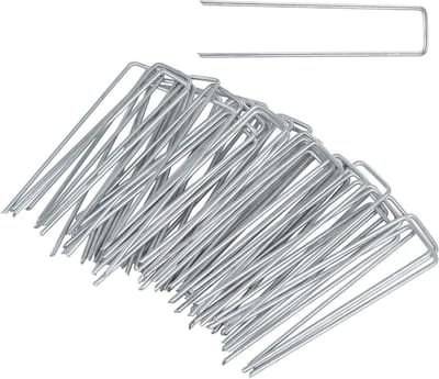 Grondpennen - Haringen Bodemankers - Tuin Vastzetten - Verzinkt Staal - 100 Stuks 20cm - Zilver