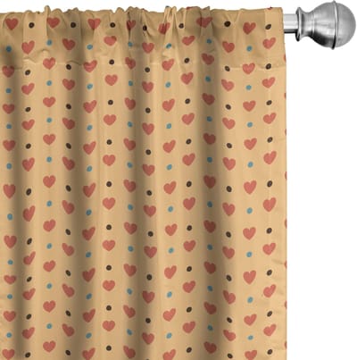 ABAKUHAUS Voorhangen – 2x75x175 cm – microfaser – halfdonker – koraal