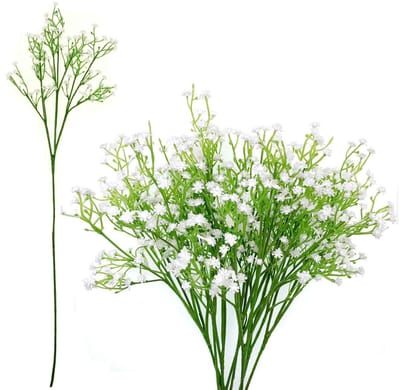 Dailygoods- Gipskruid Kunstbloem - 9 Stelen - 27 Takken - Nep Bloemen Boeket - Bruiloft Decoratie - Tafelstukken - 50 cm Lengte