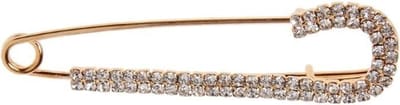 Fako Bijoux® - Sierspeld / Sjaalspeld - Strip - Kristal - 76mm - Goudkleurig