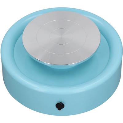 Tour de potier électrique à vitesse variable Machine de façonnage de poterie Kit d'outils de fabrication d'art d'argile DIY Bleu US Plug white