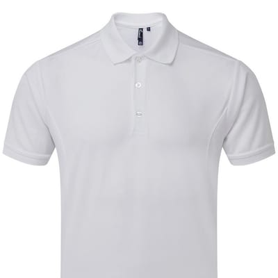 Premier Heren Coolchecker Poloshirt (Wit)