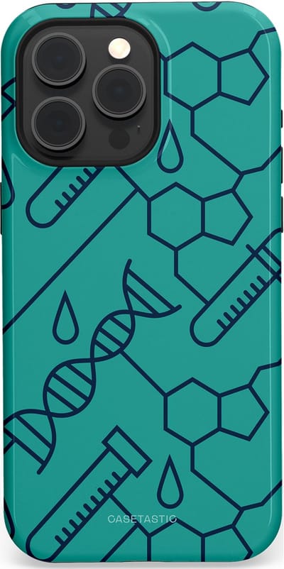 Casetastic hoesje geschikt voor Apple iPhone 15 Pro Max - MagSafe - Dubbellaagse bescherming - DNA Creaties - Fashion Case - Turquoise