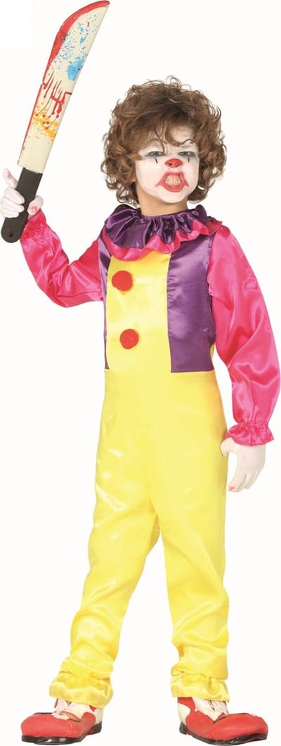 Horror clown Freak verkleed kostuum voor kinderen - Halloween verkleedkleding - Horrorclowns 110/116