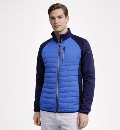 Lizzard Sports Heren Hybrid Jas LZ-KT-103 - Softshell Hybrid Jacket met Gewatteerde Voorkant – Royal Blauw - Maat S