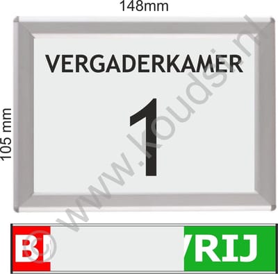 Deurbordje, kamernummer bord, kliklijst, Kliklijsten tbv deurbordje