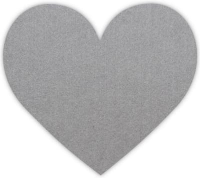 Hart vilt onderzetters - Gemeleerd grijs - 6 stuks - ø 10 cm - Glas onderzetter - Valentijn - Cadeau - Woondecoratie - Woonkamer - Valentijn - Tafelbescherming - Onderzetters Voor Glazen - Keukenbenodigdheden - Woonaccessoires - Tafelaccessoires