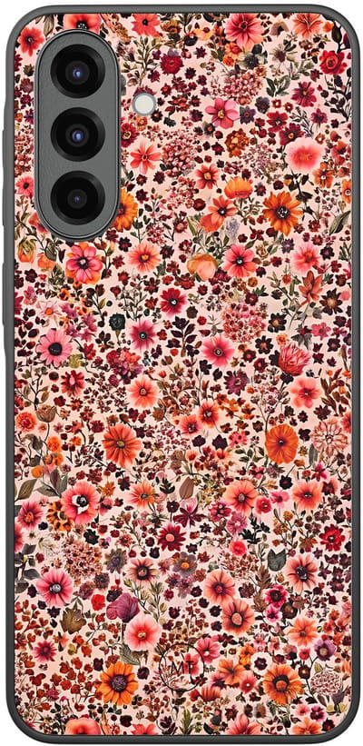 Hoesje geschikt voor Samsung Galaxy A36 - Vintage floral - TPU Hard Case Backcover - Roze - Mooie Telefoonhoesjes