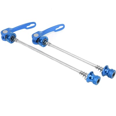 Lot de 2 axes de moyeu de roue de vélo de montagne, axe de vélo de route, levier de broche à dégagement rapide, bleu bleu