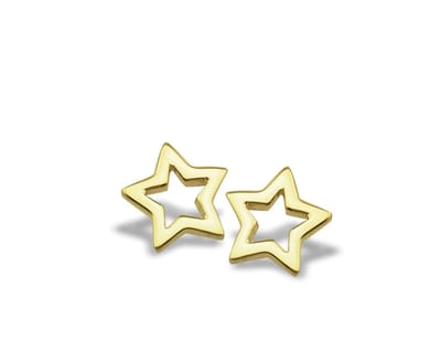 Oorbellen Open Ster Goudkleur Zilver Gold-plated JE006G
