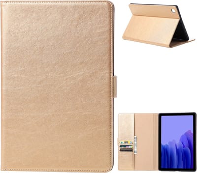 Luxe Tablet Hoes + Standaardfunctie - Geschikt voor Samsung Galaxy Tab A7 Hoes - 10.4 inch (2020) - Goud