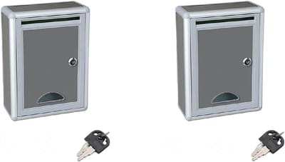Afsluitbare Brievenbus - Postkast Wandmontage - Veilig Post Ontvangen - Grote Capaciteit - 21.5 x 10.5 x 28.5 cm - Zilver