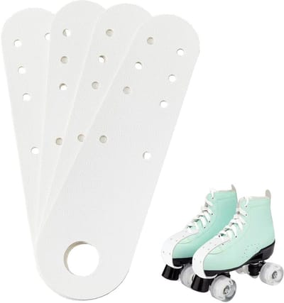 Dailygoody - Lederen Toe-Guards - Bescherming voor Rolschaatsen - Wit - Quad Rolschaatsen - PU Lederen Cover - 4 Stuks