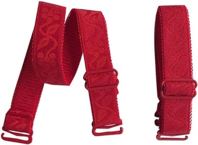 Verstelbare Elastische Bh-Houders voor Dames - 2 Paar Schouderbanden in Rood, Ideaal voor Vervanging en Comfortabele Pasvorm