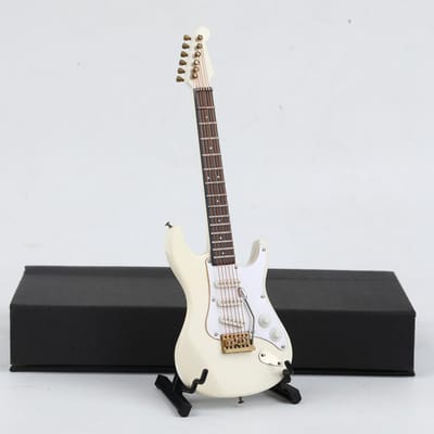Mini Elektrische Gitaar Miniatuur Muzikaal Model Muziekinstrument Miniatuur Display Model Gitaren En Kwaliteitskoffer 10cm