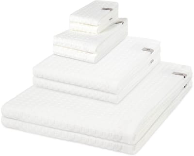 Möve Sonstiges 2 X zeepdoekje 2 X gasten- 2 X douche- 2 X handdoek - in set 8 pack Piquee