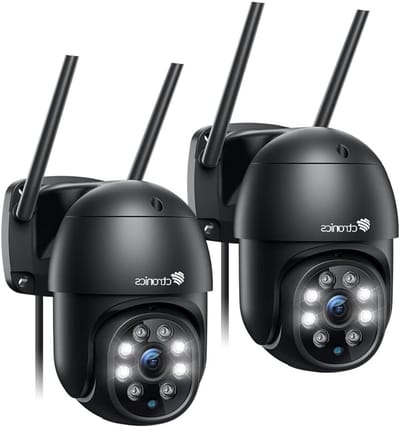 Draadloze Buiten Camera - Bewakingscamera Set - Huis Beveiligen - 2K Kleuren Nachtzicht - 30m Bereik - Zwart