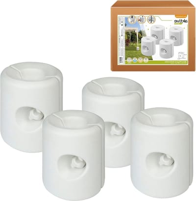 Verpakking van 4 witte karperhouders - 25 x 25 x 25 cm - Langwerpige houders