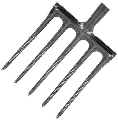 Dailygoods- Tuingraafvork Hoog Koolstofstaal - Geschikt voor Harde Grond - 5 Tines - Ideaal voor Zware Projecten - Efficiënt Tuingereedschap - Voor Commercieel Gebruik - Graafvork