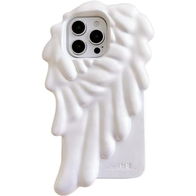 3D Engelenvleugels Schokbestendige Hoes Cartoon Barstbestendig Siliconen Zachte Hoes Voor iPhone 17 Air 16 15 14 13 12 Pro Max Telefoonhoesjes iPhone 17 Pro Max