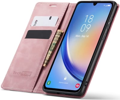 Hoesje geschikt voor Motorole Edge 60 5G / 60 Fusion - Book Case Leer Slimline Roze