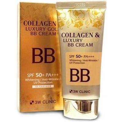 [3W CLINIC] Crème BB Collagène & Or de Luxe 50ml (SPF50+ PA++++)