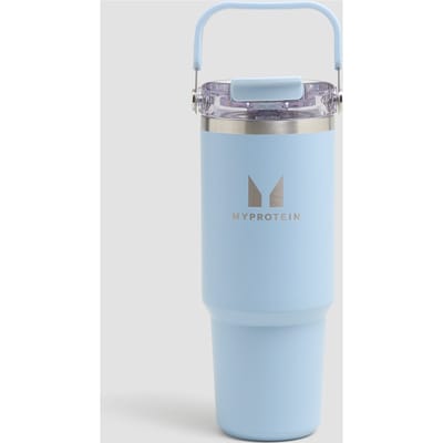 Myprotein Gerecycled Metaal Top Handvat Rietje Fles 900ml - Babyblauw