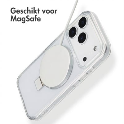 Accezz Hoesje - Geschikt voor Apple iPhone 17 Pro Max - Ring Stand Backcover geschikt voor MagSafe - Transparant