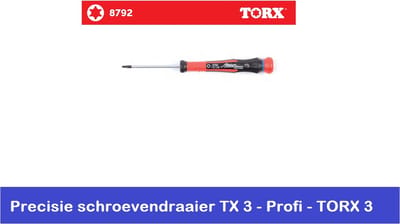 PRECISIE SCHROEVENDRAAIER TX 3 - ELECTRONICA TORX 3 - PROFI - ATHLET - PROFI KWALITEIT (DUITS)