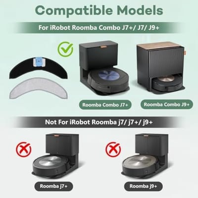 Dweilen Doek Mop Pad Vervanging voor iRobot Roomba Combo J7+/J7/Roomba j9+Robot Stofzuiger (6 stuks)