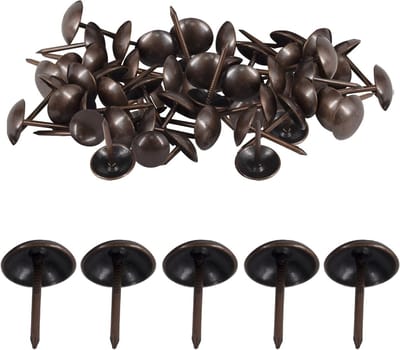 Decoratieve Bekledingsnagels Rond Hoofd - Meubelspijkers voor Bank, Stoel & DIY - 100 Stuks Brons