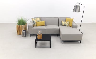 Boavista/Toronto loungebank chaise longue - Nature Grey - 3-delig - links