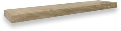 Wandplank zwevend oud eiken recht 100 x 20 cm - Eikenhouten wandplank - Wandplank - Zwevende wandplank - Fotoplank - Boomstam plank - Muurplank - Muurplank zwevend