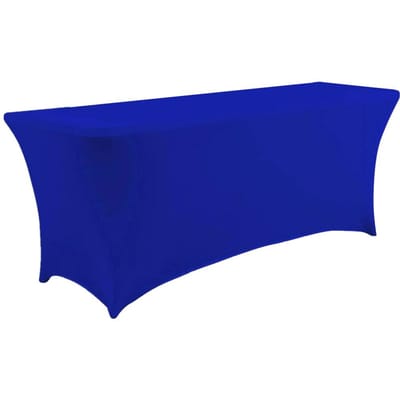 Zwart/Wit 4/6FT Stretch Spandex Tafelhoes Wasbaar Keuken Universeel Tafelkleed Geschikt voor Evenement Banket Bruiloft Cocktailparty 6FT 1pcs