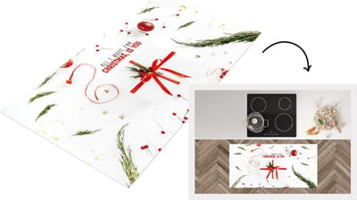 Keukenloper - Loper keuken - Winter - Quote - Rood - Kerst - 120x60 cm - Keukenloper vinyl