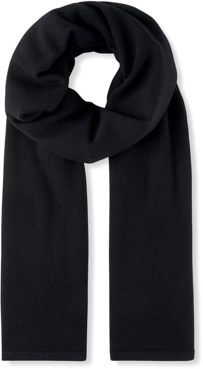 FALKE Basic Fine Knit sneldrogend warm kasjmier wintersjaal unisex zwart - maat ONESIZE