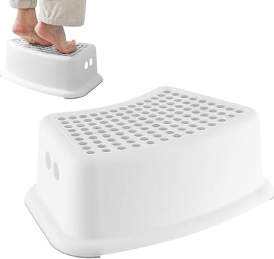 Toiletvoetkruk - Squatkruk WC - Natuurlijke Houding - Antislip Rubber - 37x25x13 cm - Grijs