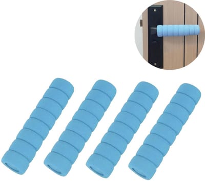 Deurklink hoezen - deurklink beschermers - handgreep beschermhoes anti-botsing - anti-botsing - veilig zal de muur niet beschadigen - deurgreep - dempende deurdemper - 4 stuks - Blauw
