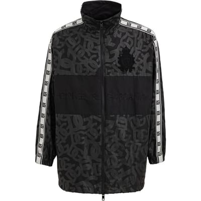 Overmaat winddichte jas met logo Dolce & Gabbana