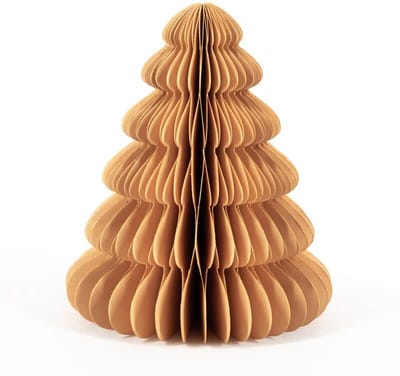 Papieren kerstboom oranje 17cm
