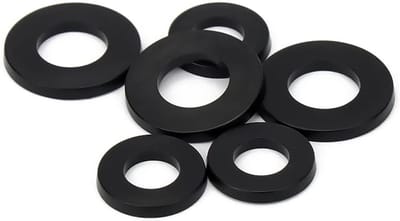 sluitringen zwart, kunststof sluitringen, nylon afstandsschijven M5×12×1.0 mm,100 pcs