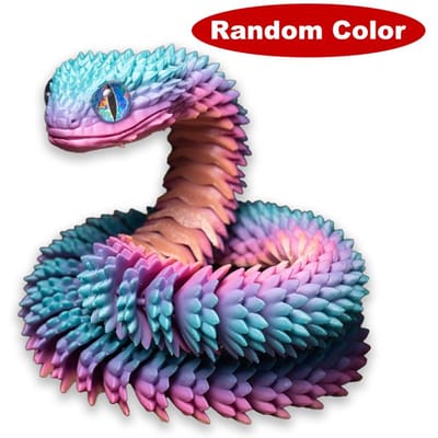 3D Geprinte Slang Beweegbare Gewrichten Simulatie Slang Figuur Creatief Huis Kantoor Bureau Ornament Nieuw Cadeaus Ambachten Cadeau 30cm