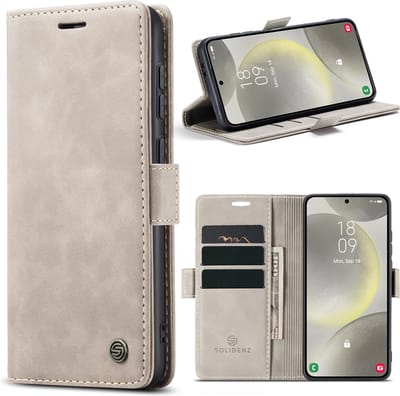 Solidenz Hoesje - Geschikt voor Samsung Galaxy A55 - Urban Book - Beige