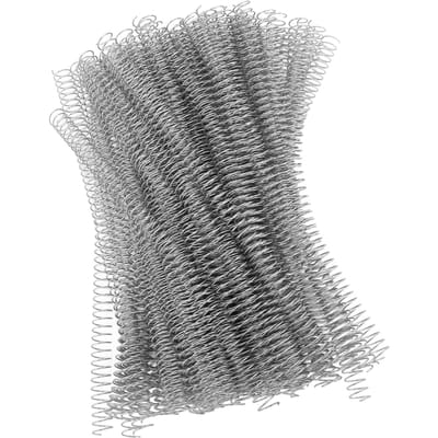 Lot de 100 bobines de reliure spirale en fer, diamètre 14,3 mm, 916 pouces, 48 dents, 4:1 Ratio Capacité de 115 feuilles pour A4 argenté