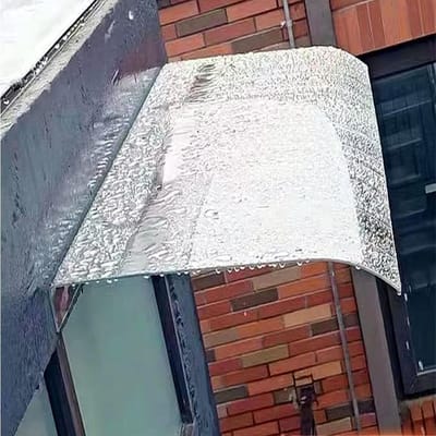 Veranda Luifel - Regenopvang Cover - Entree Beschermen - Schokbestendig Polycarbonaat - 40x150cm - Transparant