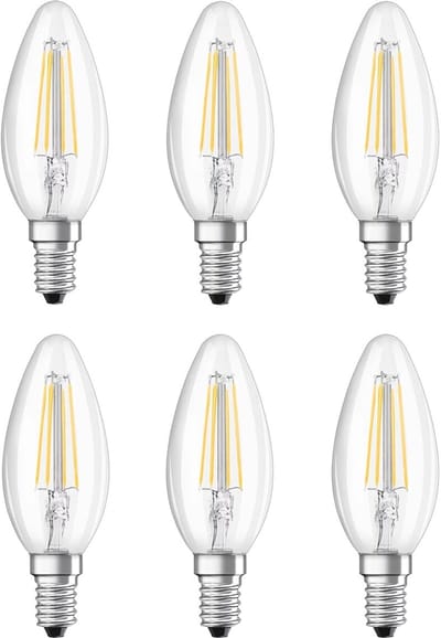 Ledvance LED SST Classic B35 Lamp E14 - 5W 470lm 4000K 230V - Ø35mm - Geschikt voor kroonluchters, wandlampen, slaapkamers - 6 stuks