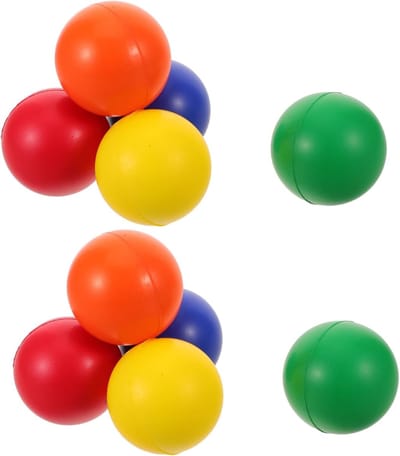 Strand Paddle Ball Set - Vangspel Ballen - Buiten Spelen - Veerkrachtige Bal - 6 cm Diameter - Diverse Kleuren
