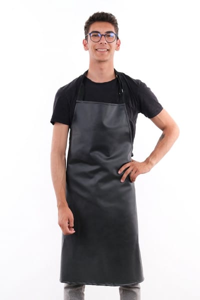 Vella Kunstleer Schort – Zwart – 65x90 cm – Verstelbare Nekband - Waterdich - BBQ - Keukenschort - Keukenschort Dames - Keukenschort Heren